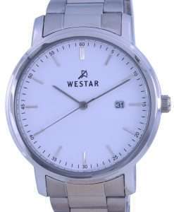 Westar White Dial Stainless Steel Quartz 50243 STN 101 Mens Watch