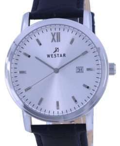 Westar White Dial Leather Strap Quartz 50244 STN 107 Mens Watch