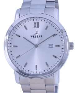 Westar Blue Dial Leather Strap Quartz 50244 STN 104 Mens Watch