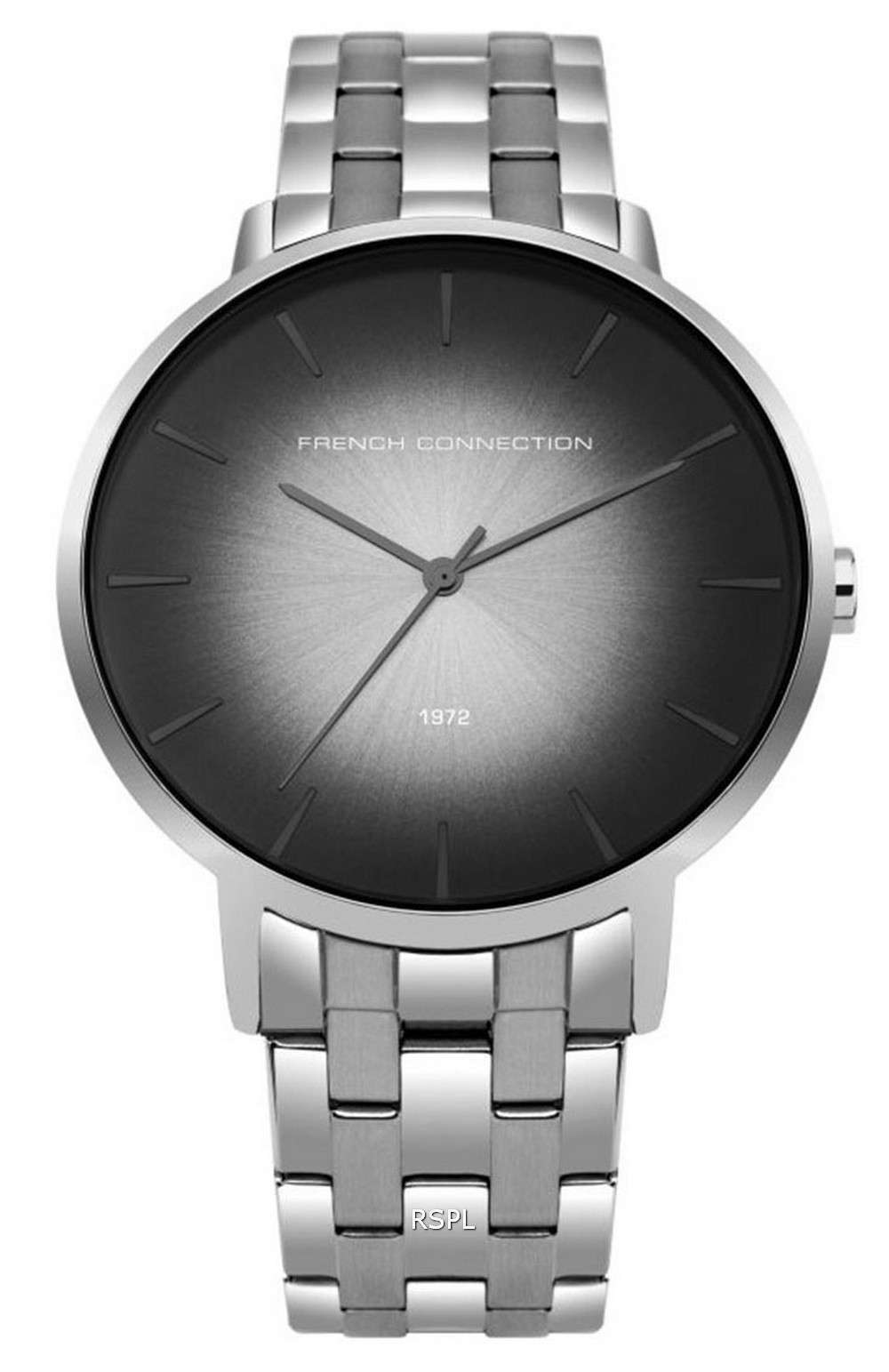 French Connection Black Dial Stainless Steel Quartz FC1306BM Mens Watch