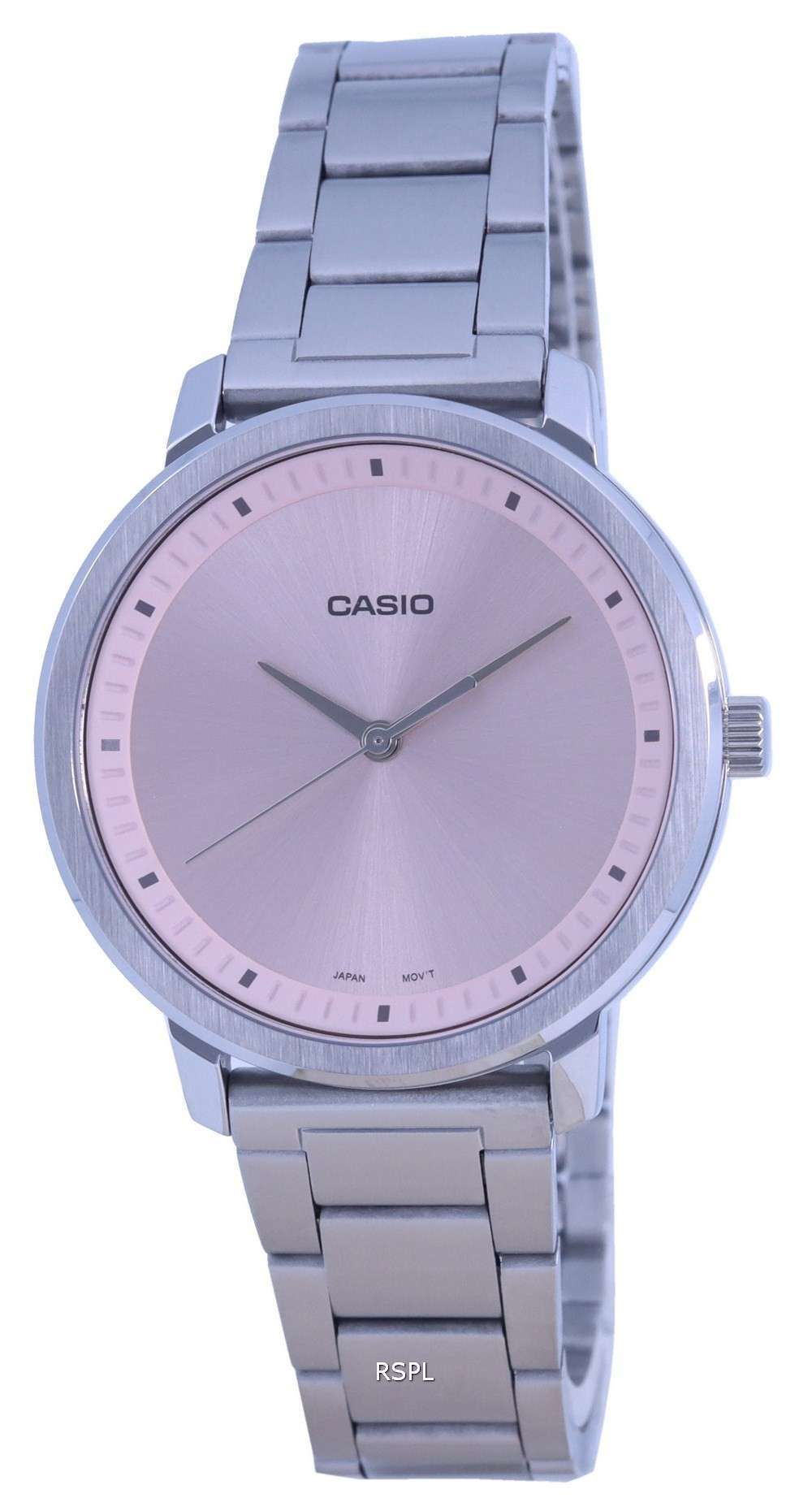 Casio Analog Pink Dial Stainless Steel LTP-B115D-4E LTPB115D-4 Womens Watch