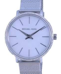 Michael Kors Pyper White Dial Stainless Steel Quartz MK4618 Womens Watch