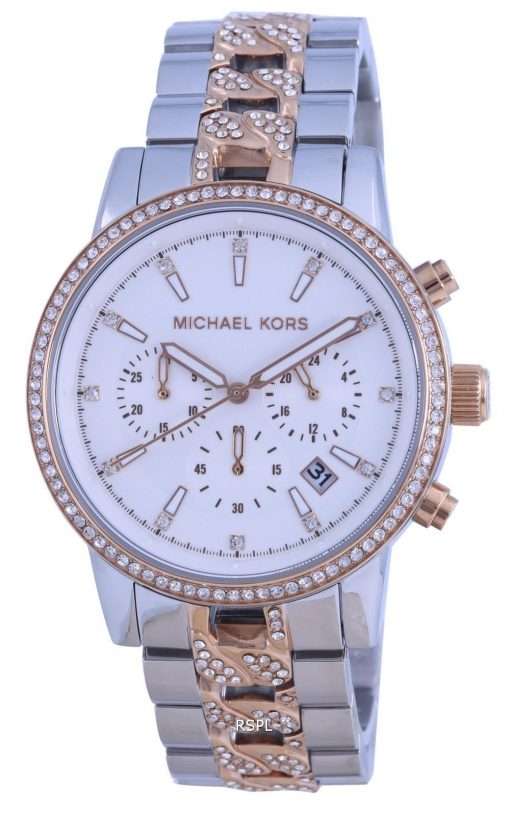 Michael Kors Ritz Crystal Accents Chronograph Quartz MK6938 100M Womens Watch