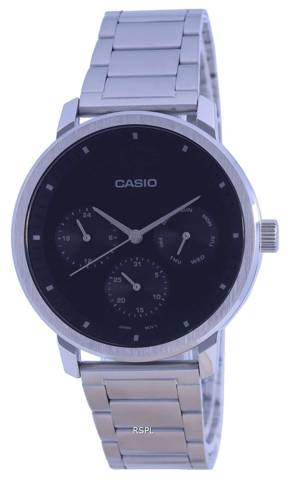 Casio Analog Black Dial Stainless Steel MTP-B305D-1E MTPB305D-1 Mens Watch