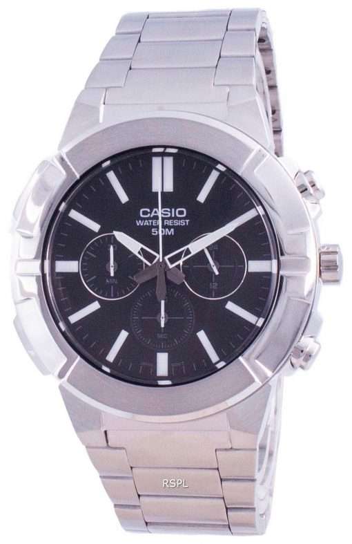 Casio Multi Hands Analog Quartz Chronograph MTP-E500D-1A MTP-E500D-1 Mens Watch