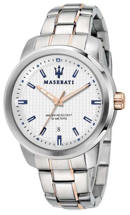 Maserati Successo White Dial Stainless Steel Quartz R8853121005 Mens Watch
