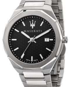Maserati Stile Black Dial Stainless Steel Quartz R8853142003 100M Mens Watch