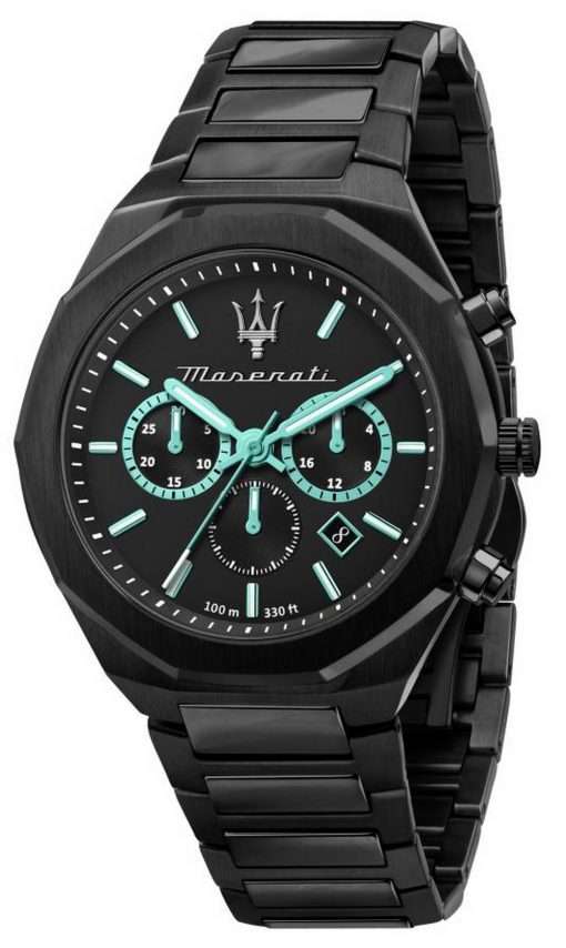 Maserati Aqua Edition Chronograph Black Dial Quartz R8873644001 100M Mens Watch