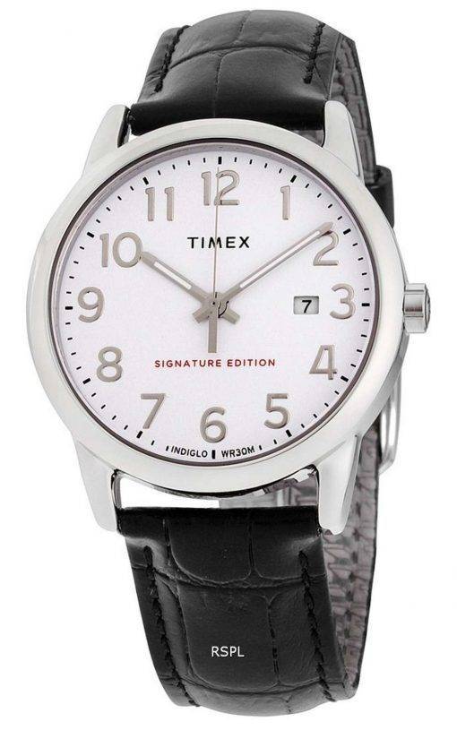 Timex Easy Reader Signature Edition Leather Strap Quartz TW2R64900 Mens Watch