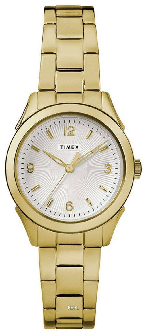 Timex Torrington White Dial Gold Tone Stainless Steel Quartz TW2R91400 Womens Watch