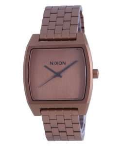 Nixon Time Tracker Matte Copper/Gunmetal Quartz A12453165 100M Women's Watch