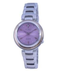 Citizen Diamond Accent Purple Dial Stainless Steel Eco-Drive EM0588-81X Women's Watch