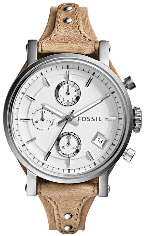 Fossil Original Boyfriend Chronograph White Dial ES3625 Women's Watch
