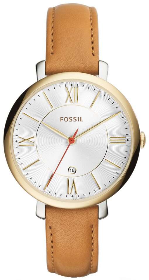 Fossil Jacqueline Silver Dial Date Display ES3737 Women's Watch