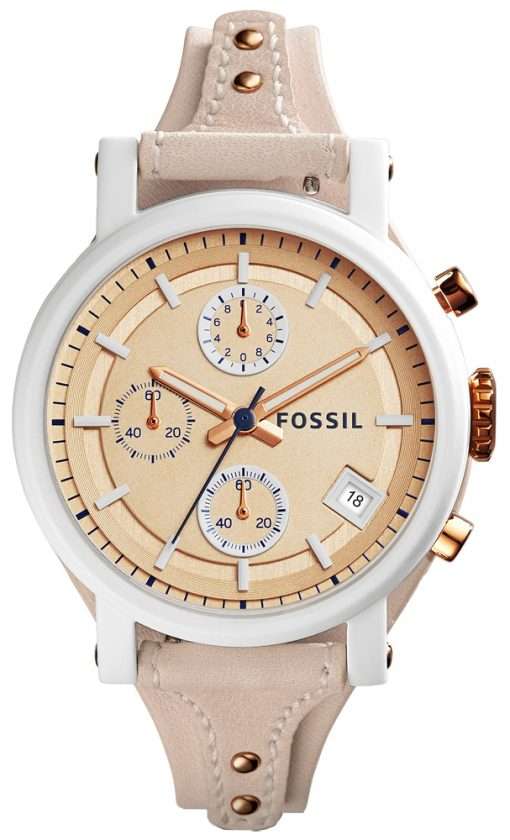 Fossil Original Boyfriend Chronograph Quartz Beige Dial ES4005 Women's Watch