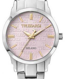 Trussardi T-Bent Pink Stainless Steel Dial Quartz R2453141508 Womens Watch