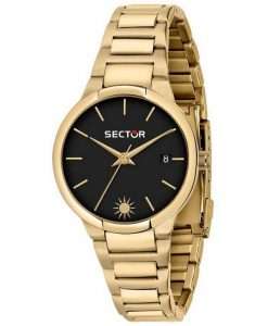 Sector 665 Black Dial Gold Tone Stainless Steel Quartz R3253524506 Women's Watch