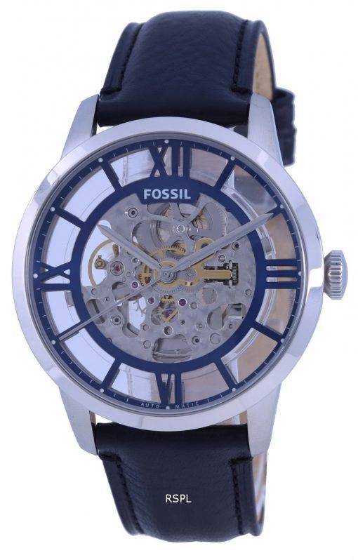 Fossil Townsman Skeleton Dial Leather Strap Automatic ME3200 Mens Watch