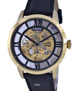 Fossil Townsman Leather Skeleton Dial Automatic ME3210 Mens Watch