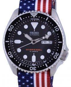 Seiko Automatic Divers Japan Made Polyester SKX007J1-var-NATO27 200M Mens Watch