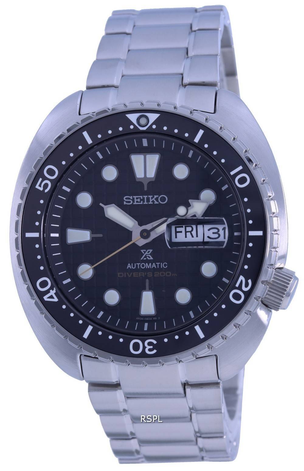 Seiko Prospex King Turtle Black Dial Automatic Divers SRPE03 SRPE03K1 SRPE03K 200M Mens Watch