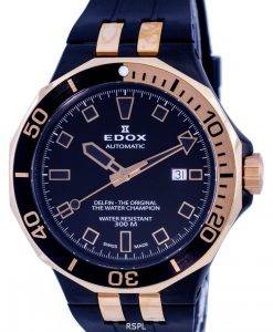 Edox Delfin Divers Black Dial Automatic 80110357NRCANIR 80110 357NRCA NIR 300M Mens Watch