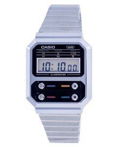 Casio Vintage Digital Stainless Steel A100WE-1A A100WE-1 Mens Watch
