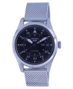 Seiko 5 Sports Flieger Stainless Steel Mesh Black Dial Automatic SRPH23K1 100M Mens Watch