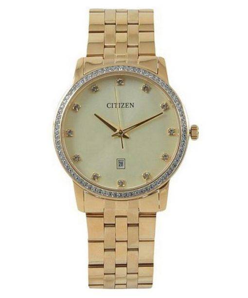 Citizen Crystal Accents Gold Tone Stainless Steel Quartz BI5033-53P Womens Watch