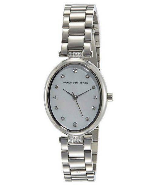 French Connection Crystal Accents Stainless Steel Quartz FCS1012SM Womens Watch