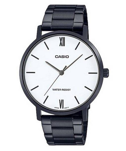 Casio White Dial Stainless Steel Analog MTP-VT01B-7B MTPVT01B-7 Mens Watch