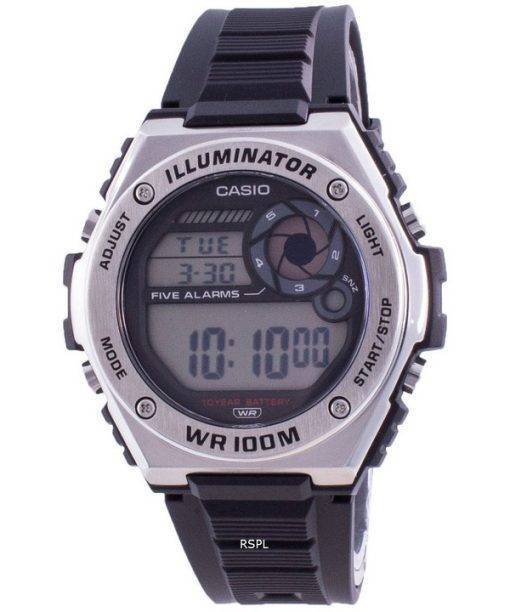 Casio Illuminator Digital MWD-100H-1A MWD100H-1 100M Mens Watch