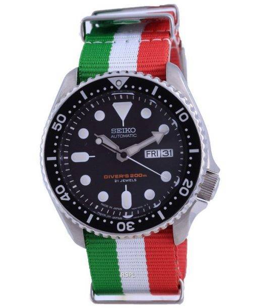 Seiko Automatic Divers Japan Made Polyester SKX007J1-var-NATO23 200M Mens Watch