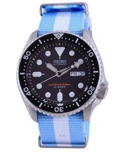 Seiko Automatic Divers Japan Made Polyester SKX007J1-var-NATO24 200M Mens Watch