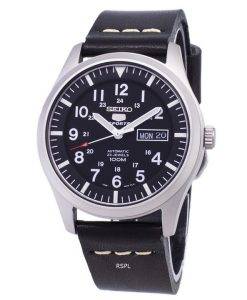 Seiko 5 Sports SNZG15K1-LS14 Automatic Black Leather Strap Men's Watch