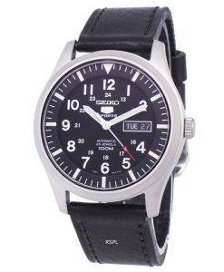 Seiko 5 Sports Automatic Ratio Black Leather SNZG15K1-LS8 Men's Watch