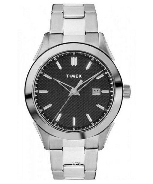 Timex Torrington Black Dial Stainless Steel Quartz TW2R90600 Mens Watch