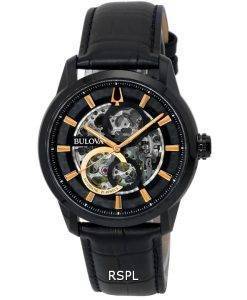 Bulova Classic Sutton Black Skeleton Dial Automatic 98A283 Men's Watch