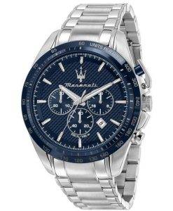 Maserati Traguardo Chronograph Stainless Steel Blue Dial Quartz R8873612043 100M Men's Watch