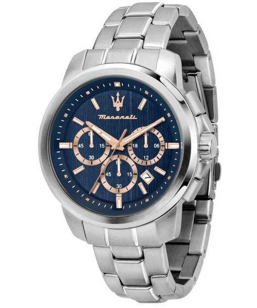Maserati Successo Chronograph Stainless Steel Blue Dial Quartz R8873621037 Men's Watch