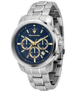 Maserati Successo Chronograph Stainless Steel Blue Dial Quartz R8873621038 Men's Watch