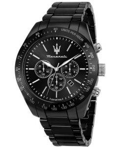 Maserati Traguardo Chronograph Stainless Steel Black Dial Diver's Quartz R8873650001 200M Men's Watch