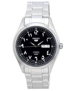 Seiko 5 Stainless Steel Black Arabic Dial Automatic SNKP21 SNKP21J1 SNKP21J Men's Watch