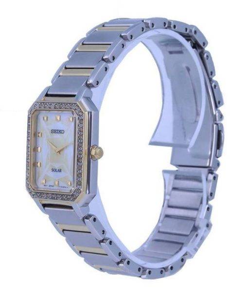 Seiko Discover More Two Tone Stainless Steel Solar SUP452 SUP452P1 SUP452P Womens Watch