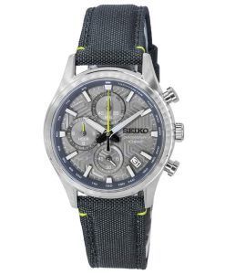 Seiko Conceptual Chronograph Nylon Strap Grey Dial Quartz SSB423P1 100M Men's Watch