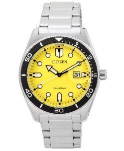 Citizen Sport Eco-Drive Stainless Steel Yellow Dial AW1760-81Z 100M Men's Watch