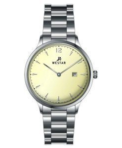 Westar Profile Two Tone Stainless Steel Light Champagne Dial Quartz 40218STN102 Womens Watch