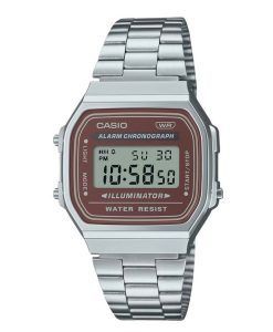 Casio Vintage Digital Stainless Steel Bracelet Quartz A168WA-5A Mens Watch