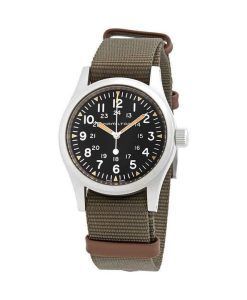 Hamilton Khaki Field Green Nylon Strap Black Dial Mechanical H69439931 Men's Watch