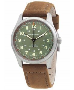 Hamilton Khaki Field Titanium Green Dial 25 Jewels Automatic H70205860 100M Unisex Watch